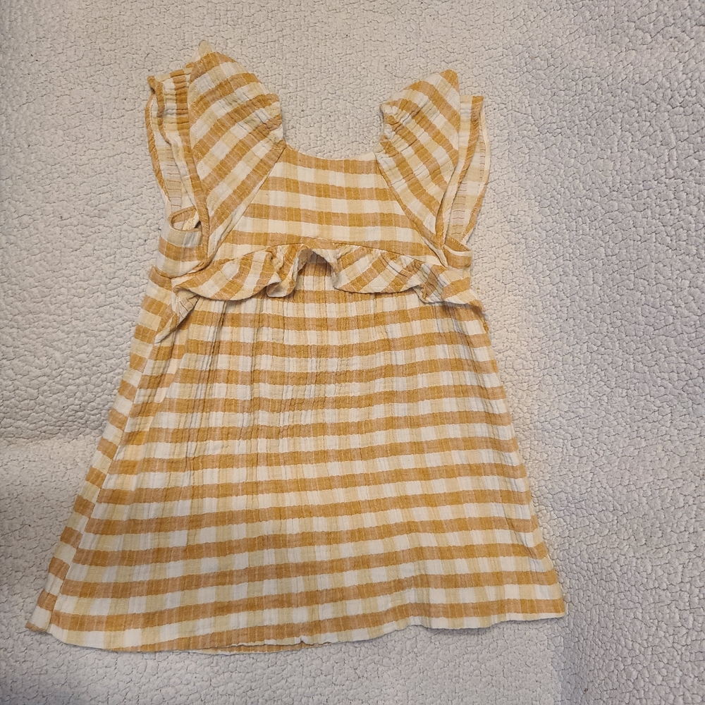 Zara Yellow and White Striped Top